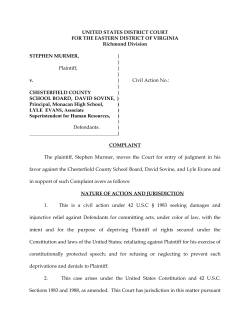 Complaint - ACLU of Virginia