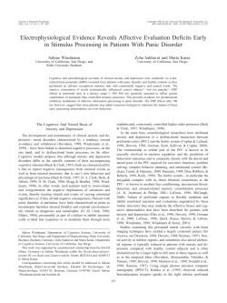 Electrophysiological Evidence Reveals Affective