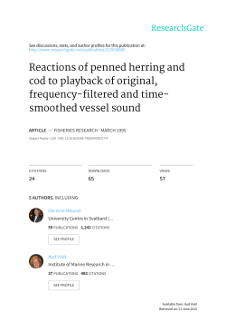 Reactions of penned herring and cod to playback of original