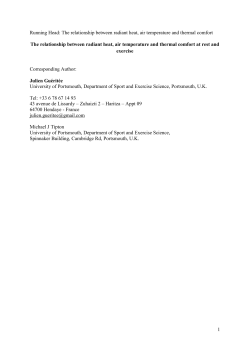 The relationship between radiant heat