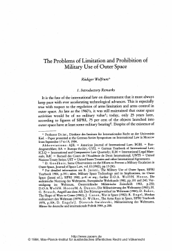 Military Use of Outer Space