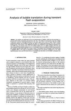 Analysis of bubble translation during transient