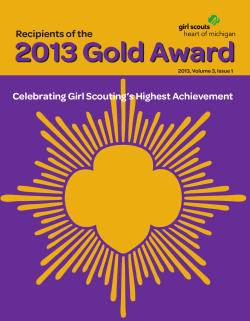2013 Gold Award Yearbook  - Girl Scouts Heart of Michigan