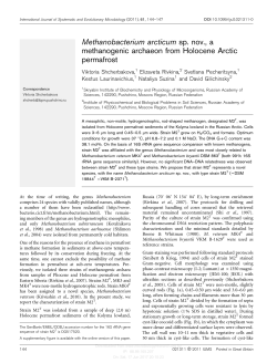 Methanobacterium arcticum sp. nov., a methanogenic archaeon