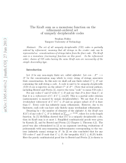 The Kraft sum as a monotone function on the refinement