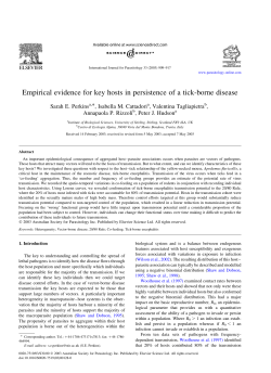 Empirical evidence for key hosts in persistence of a tick