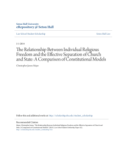The Relationship Between Individual Religious Freedom and the