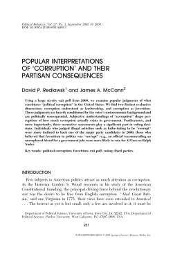 popular interpretations of `corruption` and their