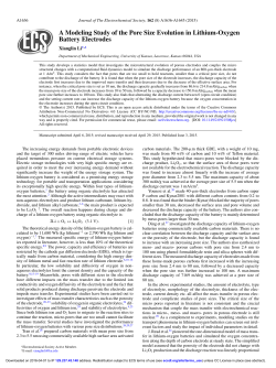 A Modeling Study of the Pore Size Evolution in Lithium