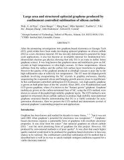 Large area and structured epitaxial graphene