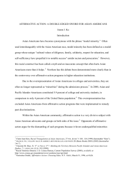 Affirmative Action: A Double-Edged Sword for Asian Americans