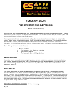 conveyor belts - Electric Scientific Company