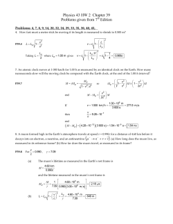 Physics 43 HW 2 Chapter 39