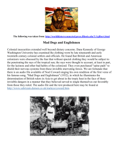 Mad Dogs and Englishmen