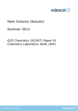 Mark scheme - Edexcel