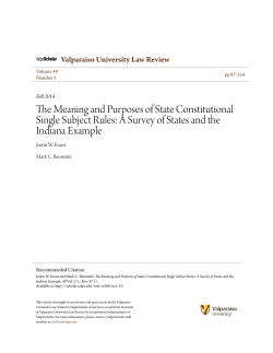 The Meaning and Purposes of State Constitutional