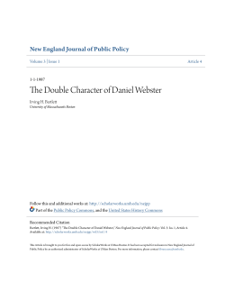 The Double Character of Daniel Webster