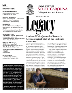 Legacy 19(1), June 2015 - College of Arts and Sciences
