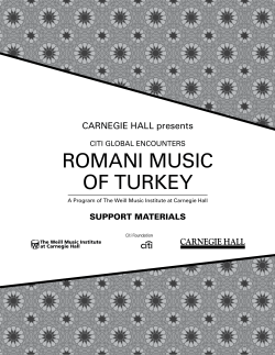 roMani MusiC of turKeY