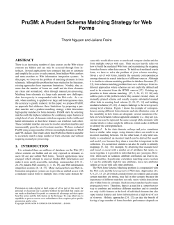 PruSM: A Prudent Schema Matching Strategy for Web Forms