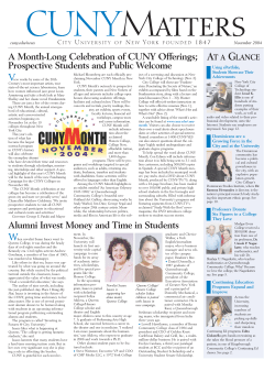 22453 CUNY Matters - The City University of New York