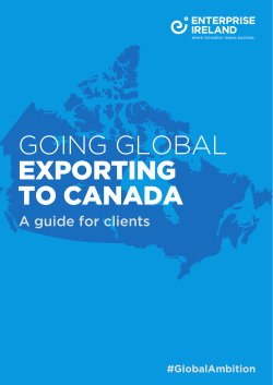 Going Global Exporting to Canada