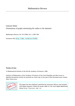 Orientations of graphs minimizing the radius or the diameter