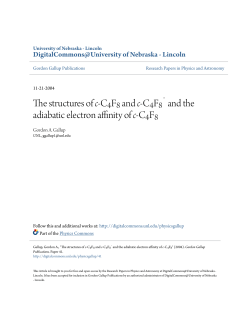 The structures of c-C4F8 and c-C4F8&Acirc;&macr; and the adiabatic electron