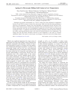 Ageing of a Microscopic Sliding Gold Contact at