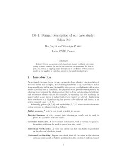 D4-1. Formal description of our case study: Helios 2.0