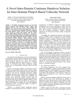 A Novel Intra-Domain Continues Handover Solution for Inter