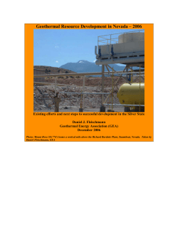 Geothermal Resource Development in Nevada &oelig; 2006