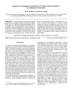 Progress in transgenic production of human plasma proteins in
