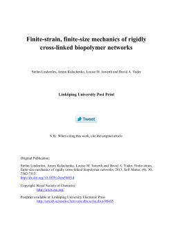 Finite-strain, finite-size mechanics of rigidly cross-linked