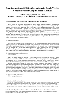 Spanish lo(s)-le(s) Clitic Alternations in Psych Verbs: A Multifactorial