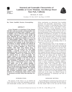Structural and Geomorphic Characteristics of Landslides at Coyote