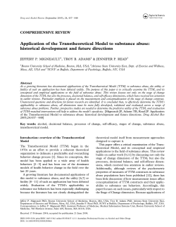 Application of the Transtheoretical Model to substance abuse