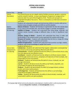 epping high school course syllabus