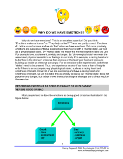 Why Do We Have Emotions - montrealcbtpsychologist.com