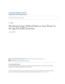 Mocking George: Political Satire as "true Threat"