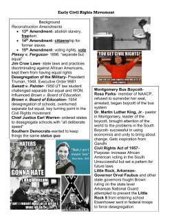 Early Civil Rights Movement Notes