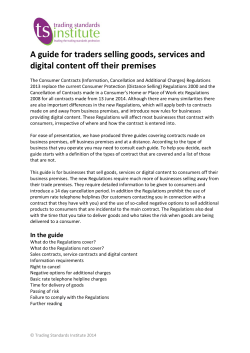 A guide for traders selling goods, services and digital content off