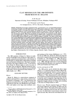 clay minerals in the 1980 deposits from mount st. helens