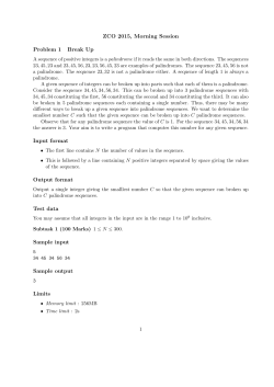 Question paper, morning session