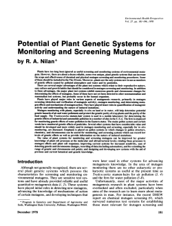 Potential of Plant Genetic Systems for Monitoring