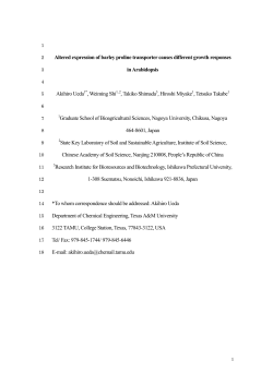 Altered expression of barley proline transporter causes different