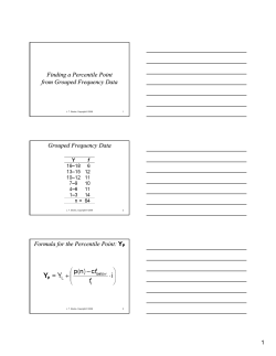 Finding a Percentile Point from Grouped Frequency Data Grouped