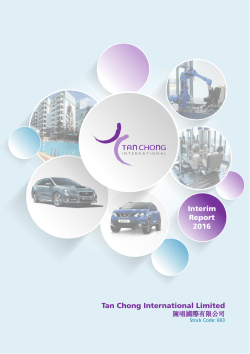 Tan Chong International Limited Interim Report 2016