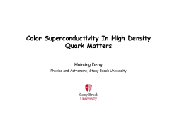 Color Superconductivity In High Density Quark Matters