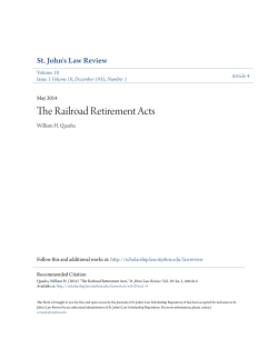 The Railroad Retirement Acts - St. John`s Law Scholarship Repository